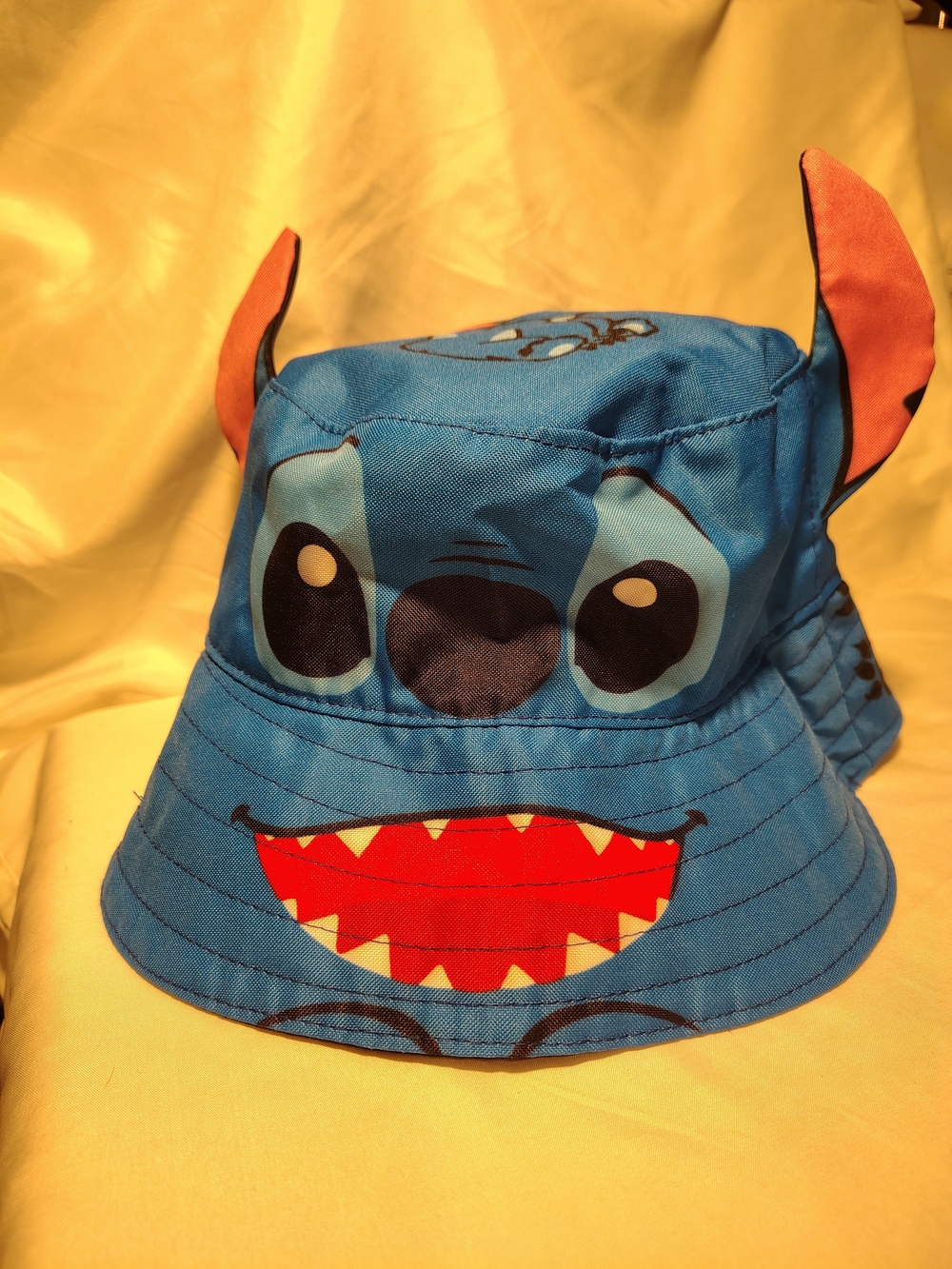Blue Stitch Character Bucket Hat for